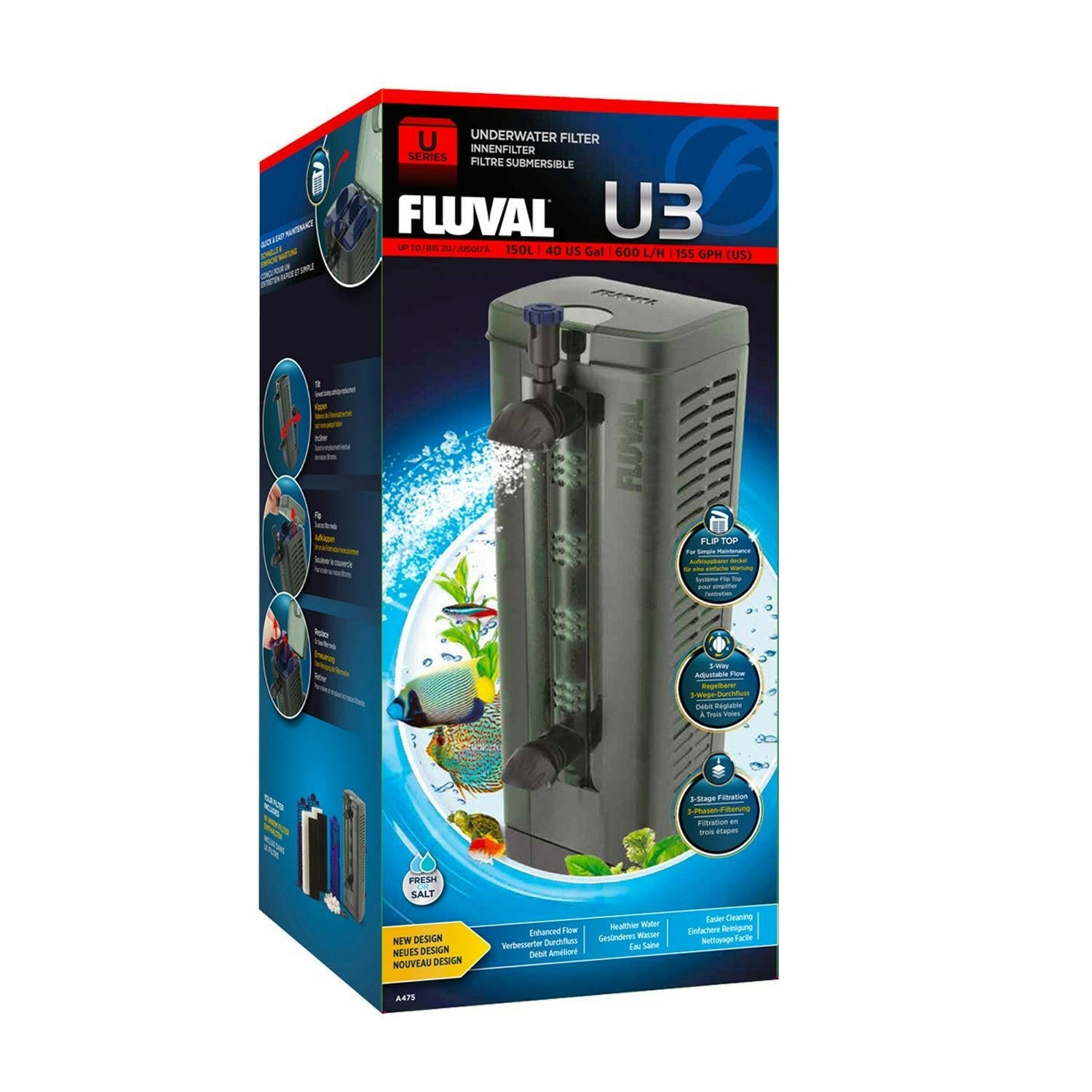 Fluval U3 Underwater Internal Filter - Charterhouse Aquatics