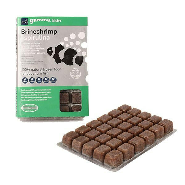 Gamma Brineshrimp with Spirulina Blister Pack 100g - Charterhouse Aquatics