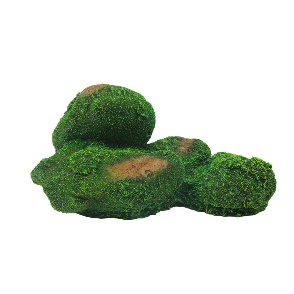 Hugo Rock with Moss - 20 x 13 x 9cm - Charterhouse Aquatics