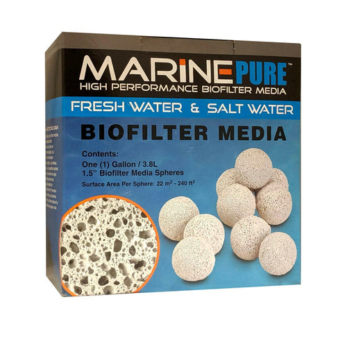 Marine Pure Biological Media - 1.5 Inch Spheres (1 Gallon) - Charterhouse Aquatics