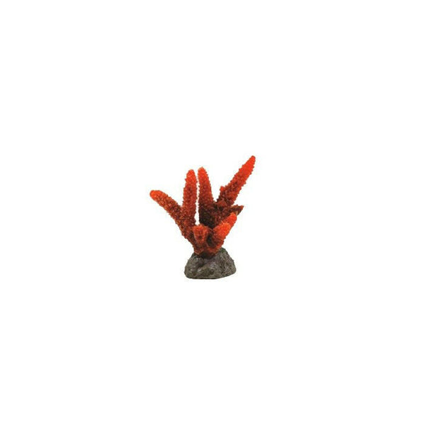 Natureform Artificial Staghorn Red Acropora 8 x 6.5 x 8cm - Charterhouse Aquatics