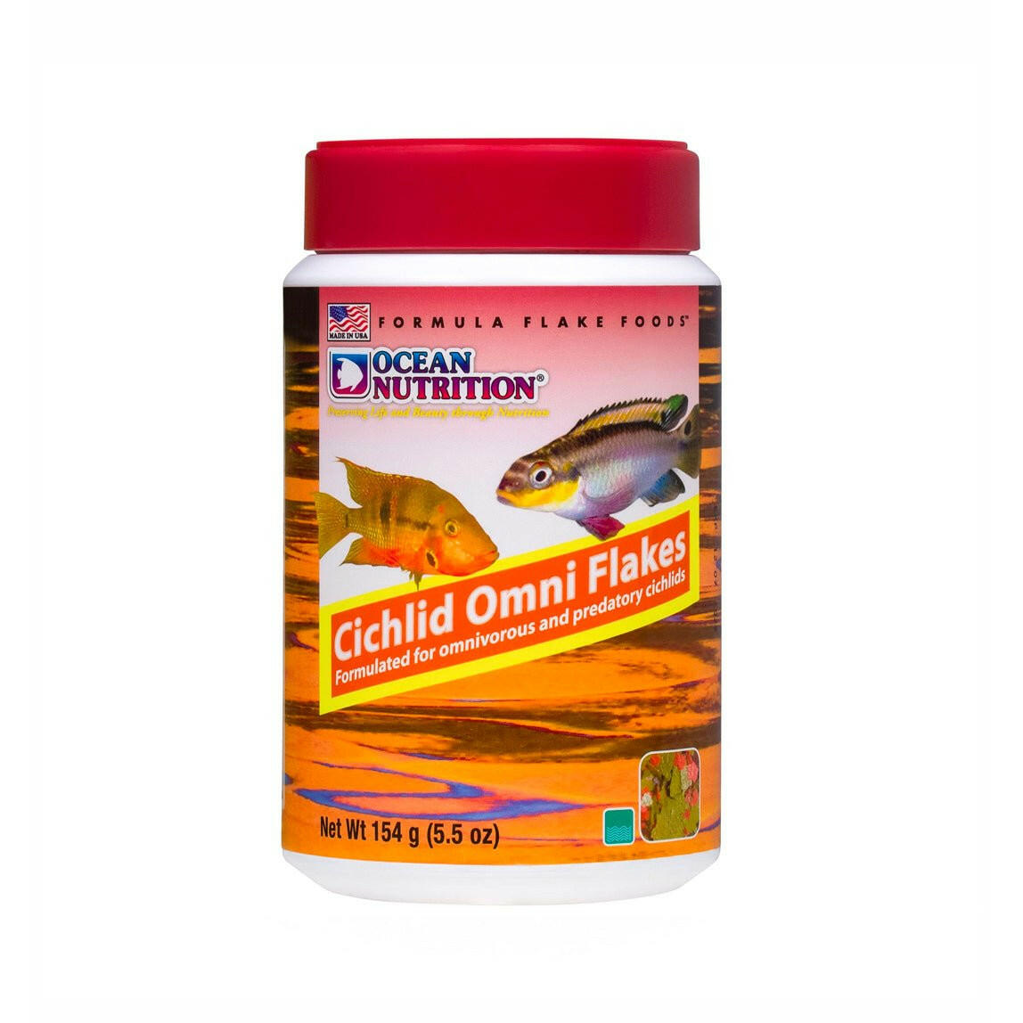 Ocean Nutrition Cichlid Omni Flakes (34g) - Charterhouse Aquatics