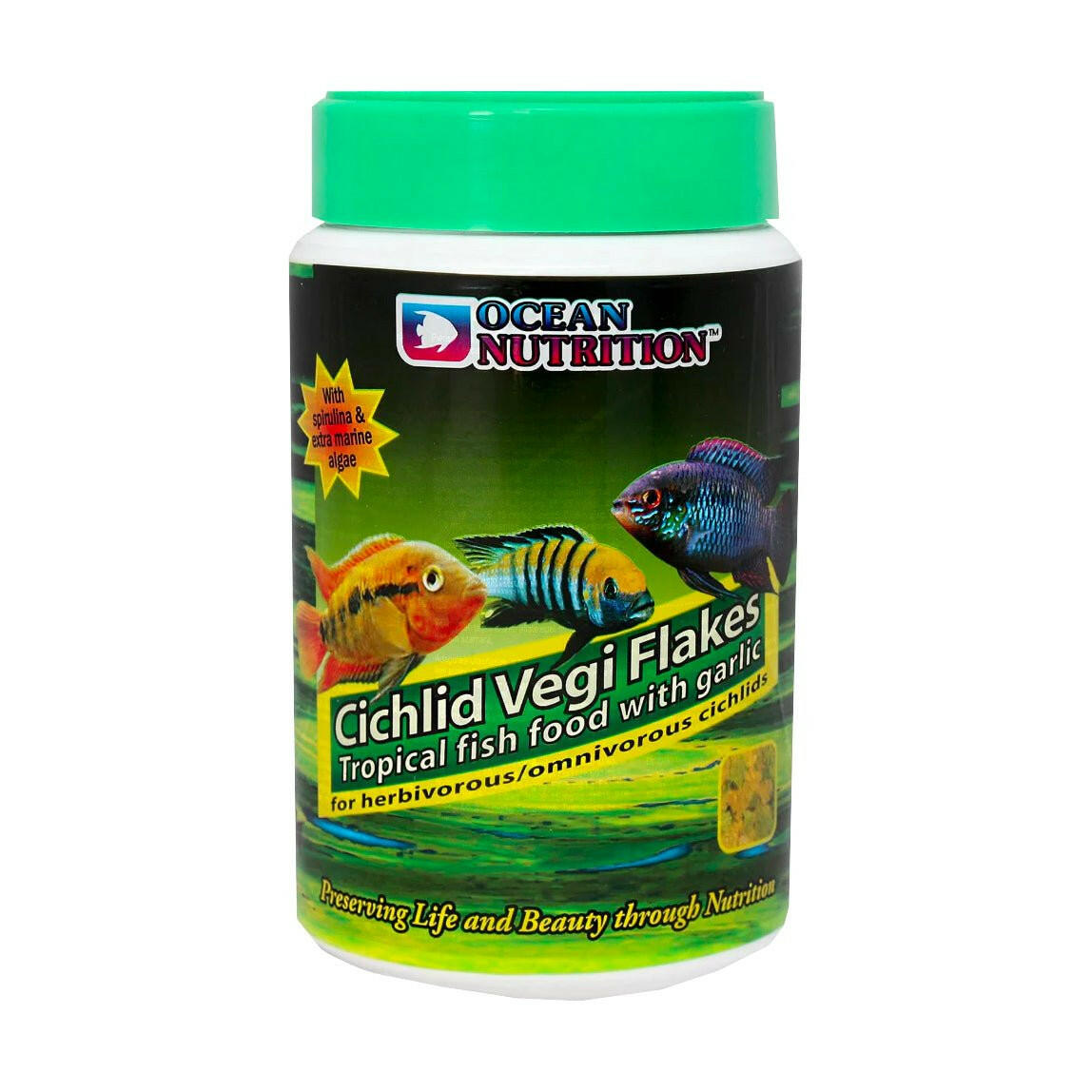 Ocean Nutrition Cichlid Vegi Flakes (156g) - Charterhouse Aquatics