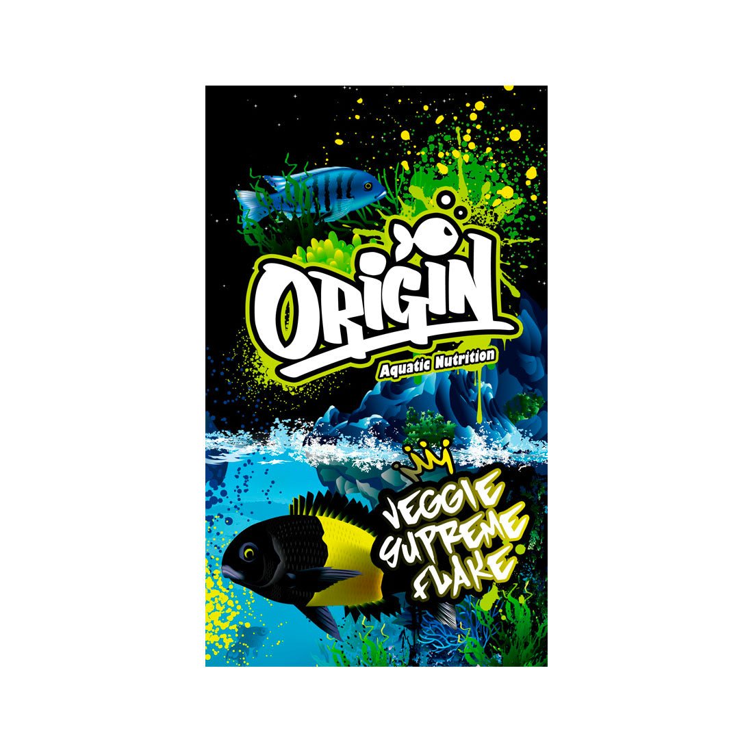 Origin Aquatic Nutrition Veggie Surpreme Flake 100g - Charterhouse Aquatics