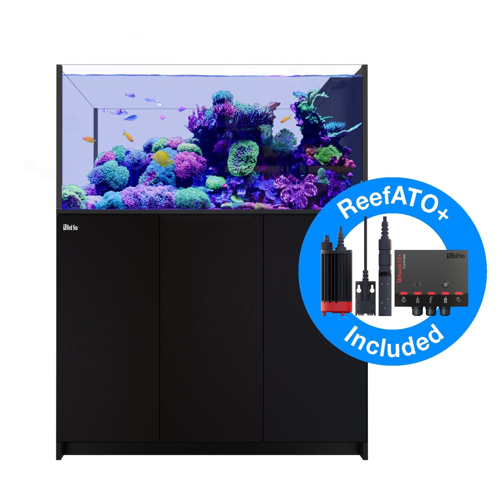 Red Sea Reefer Peninsula G2+ 500 Deluxe Aquarium (Black) (2 x ReefLED 160s) - Charterhouse Aquatics