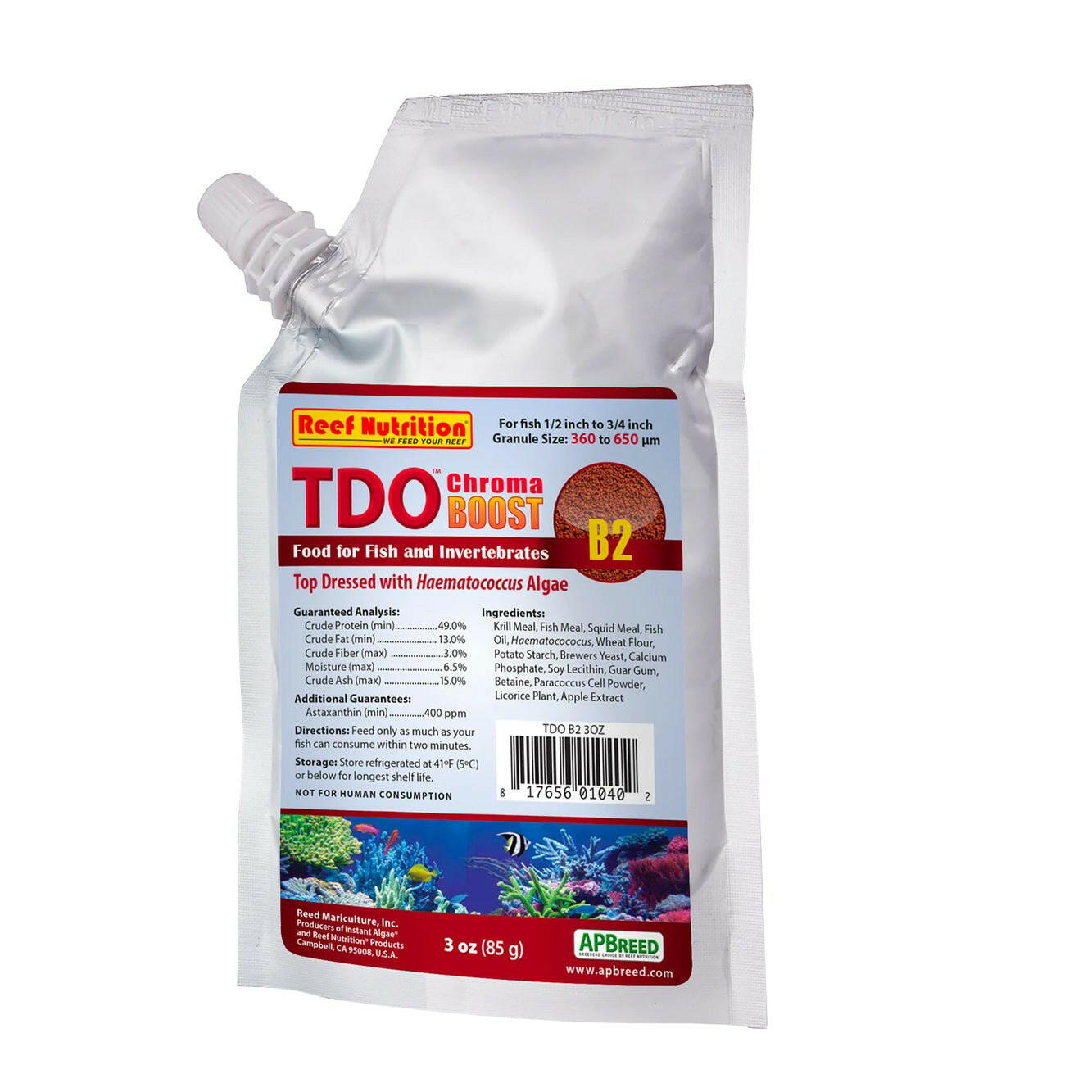 Reef Nutrition TDO Chroma Boost B2 3oz - Charterhouse Aquatics