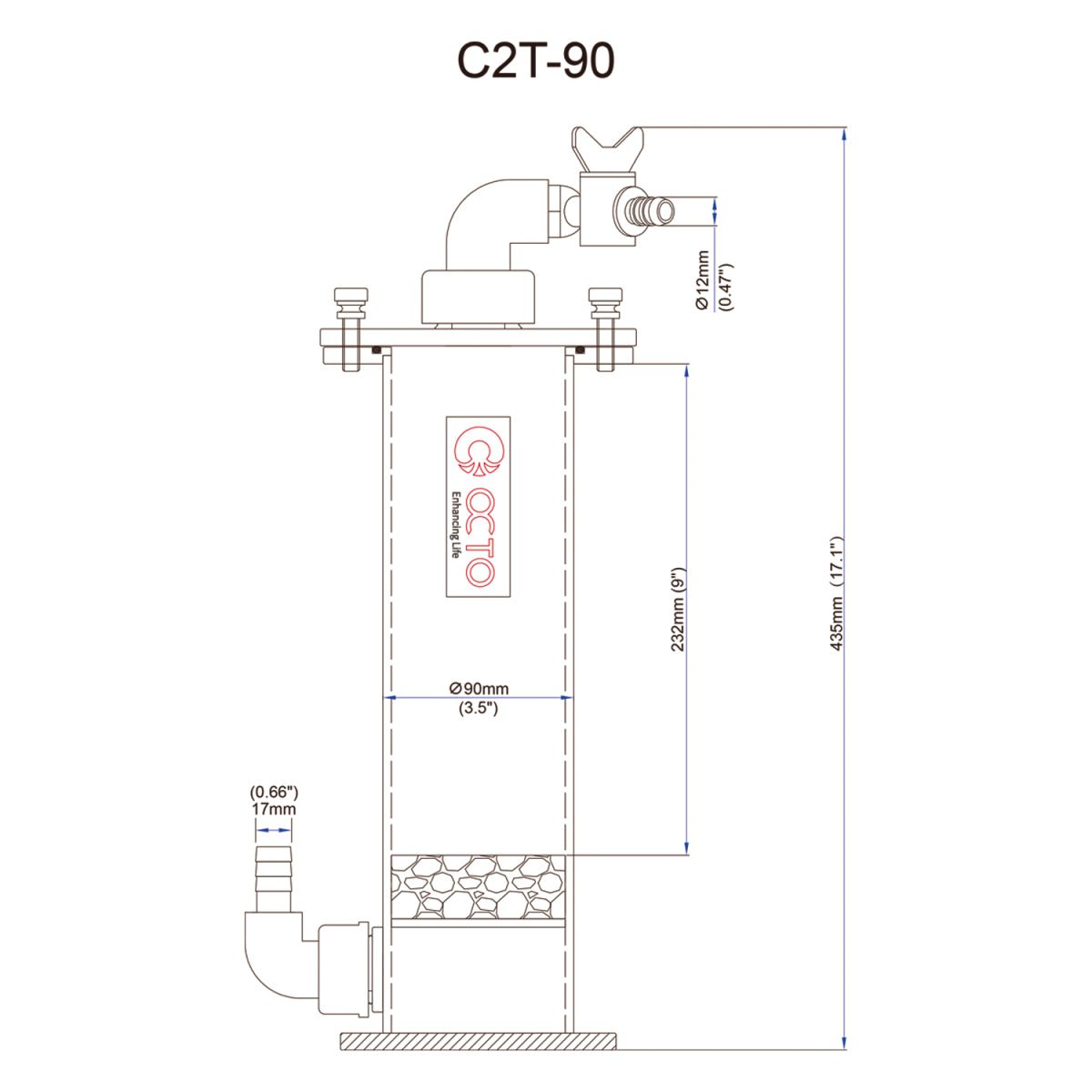Reef Octopus C2T-90 CO2 Scrubber - Charterhouse Aquatics