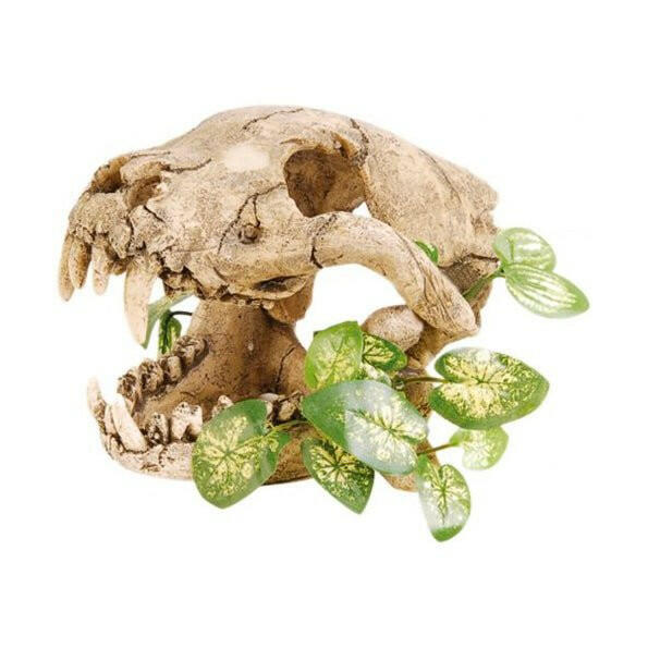 RepStyle Skull with Silk Plant 19.5cm - Charterhouse Aquatics