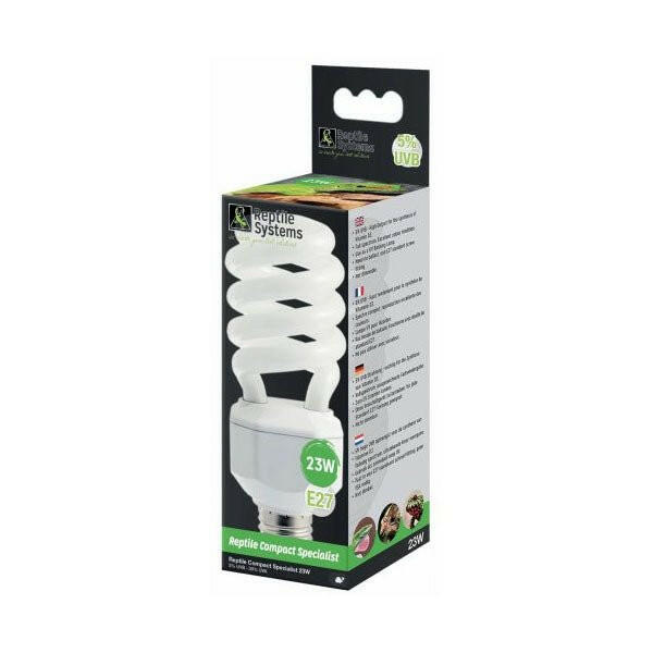 Reptile Systems Compact Lamp Specialist - D3 5% UVB - 23w - Charterhouse Aquatics