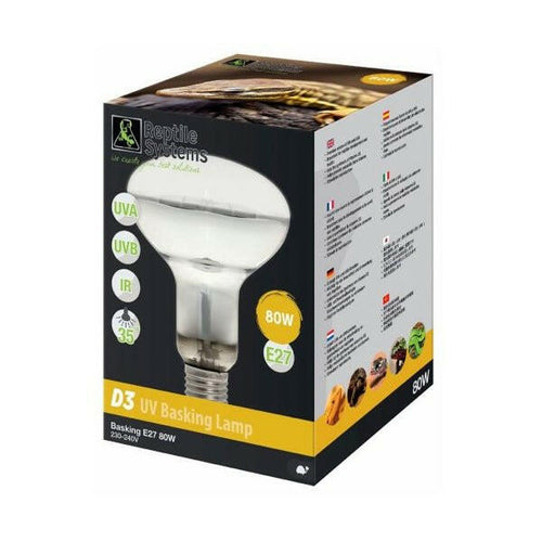 Reptile Systems D3 UV Basking Lamp Mini - 80w - Charterhouse Aquatics