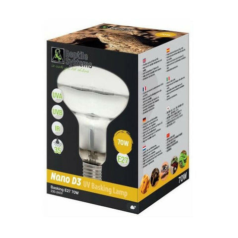 Reptile Systems D3 UV Basking Lamp Nano - 70w - Charterhouse Aquatics