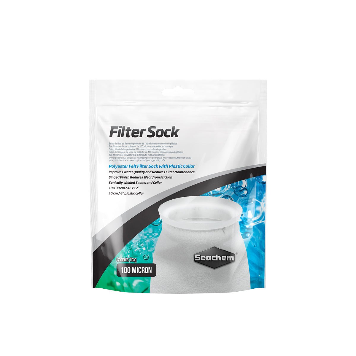 Seachem Filter Sock 10 x 30 cm (4 Inch Collar) - Charterhouse Aquatics