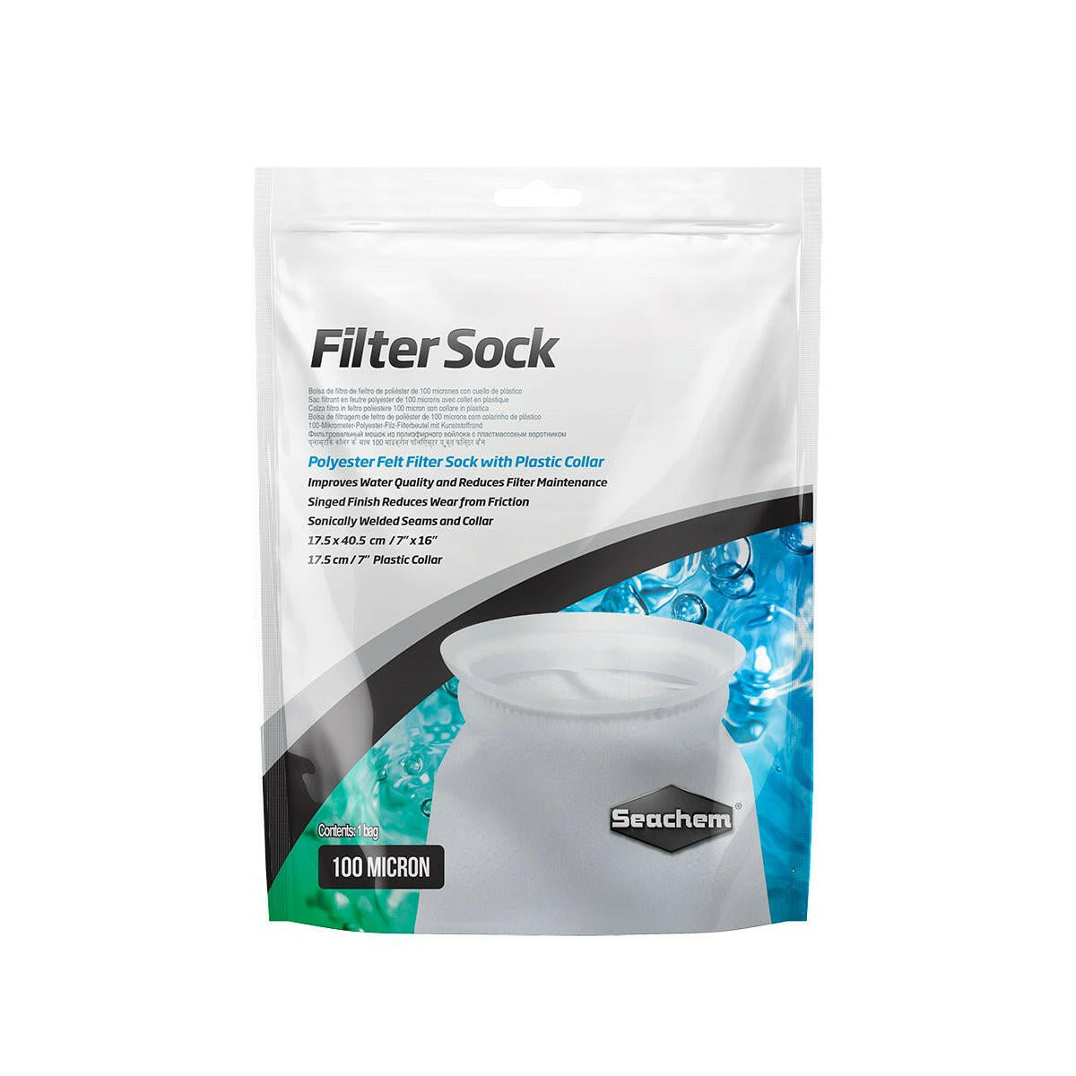 Seachem Filter Sock 17.5 x 40.5 cm (7 Inch Collar) - Charterhouse Aquatics