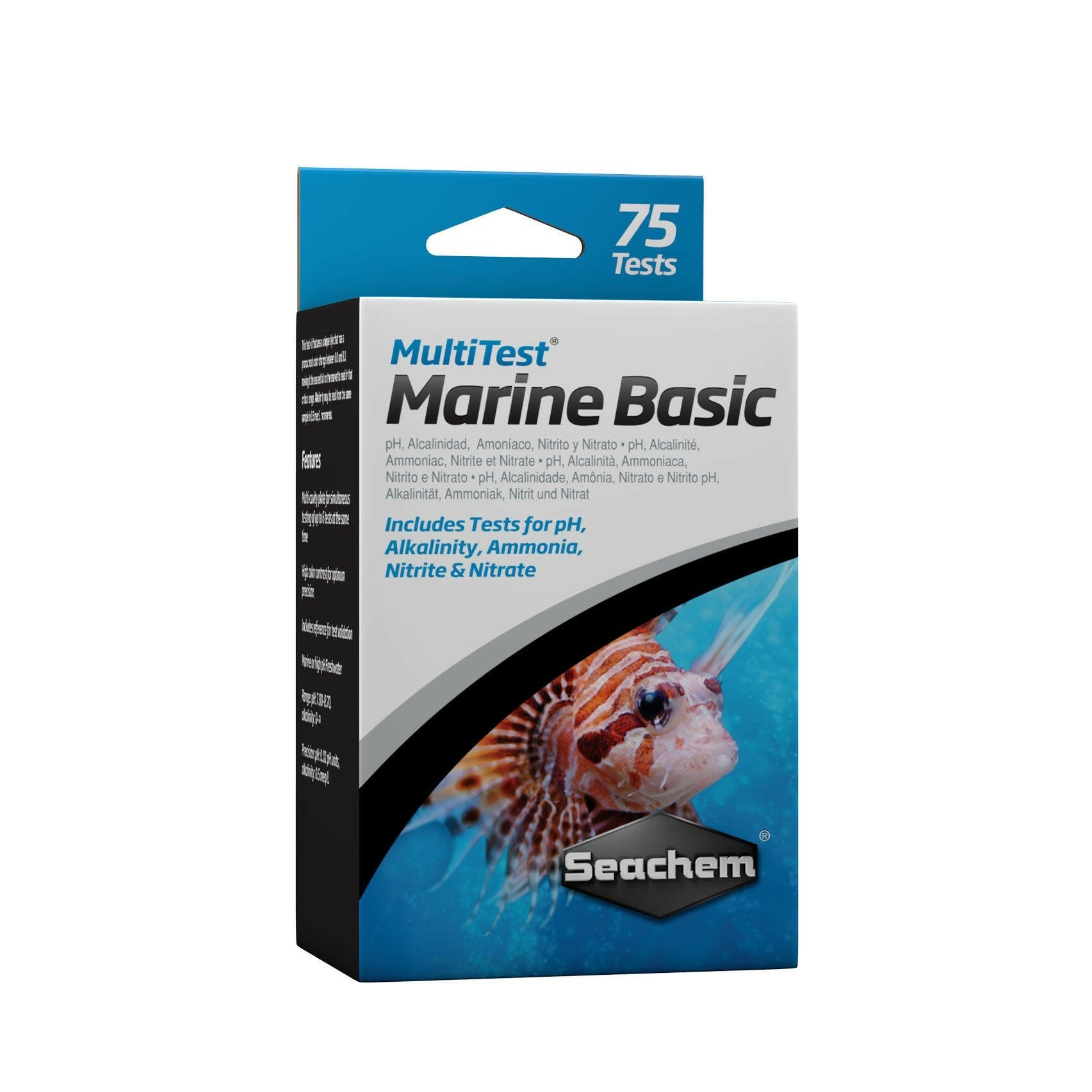 Seachem MultiTest Marine Basic Test Kit (75 Tests) - Charterhouse Aquatics