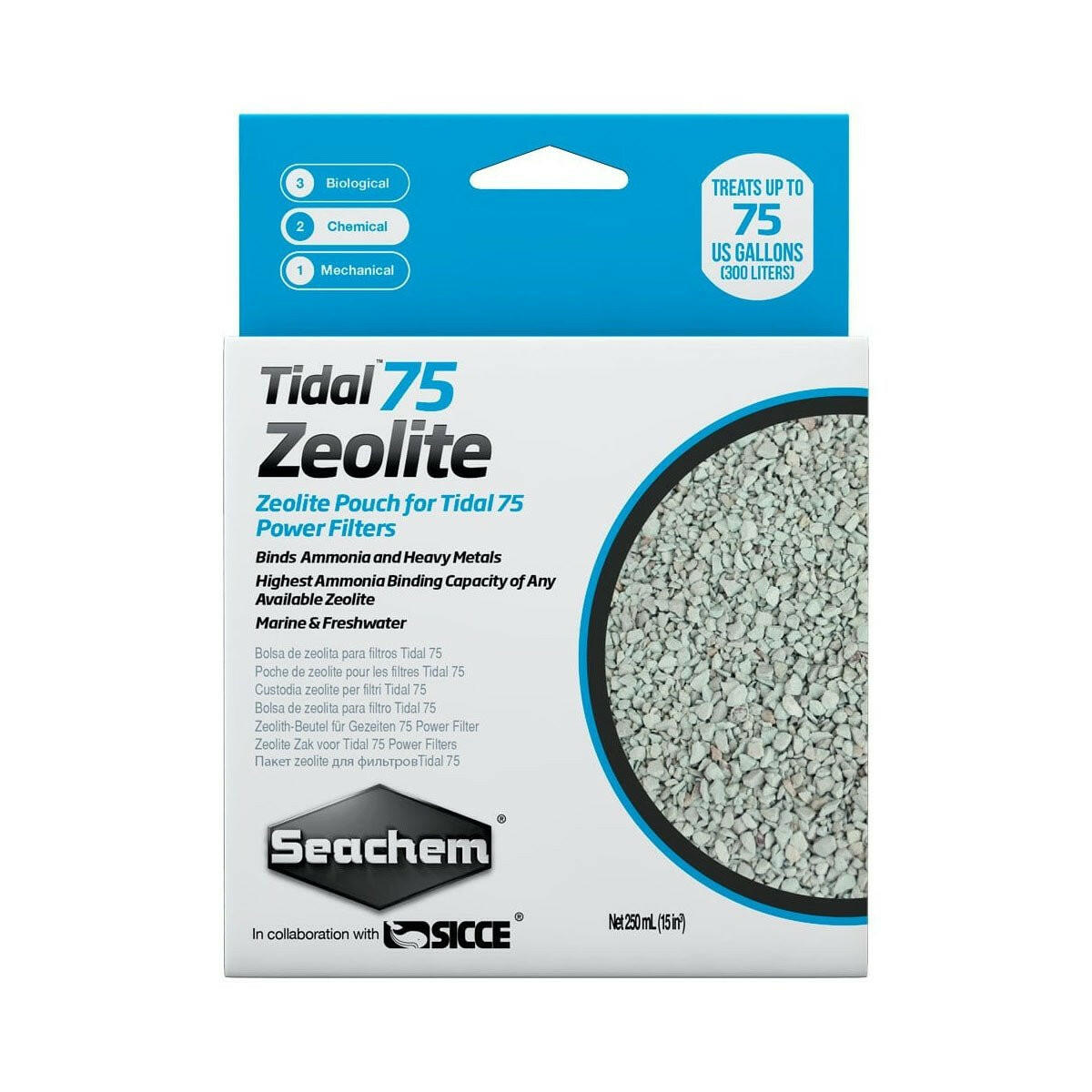 Seachem Tidal 75 Zeolite - 250ml - Charterhouse Aquatics