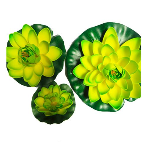 Simply Pond Artificial Green Lilies (3 Pack) - Charterhouse Aquatics
