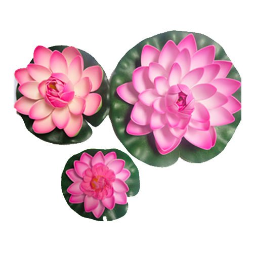 Simply Pond Artificial Pink Lilies (3 Pack) - Charterhouse Aquatics
