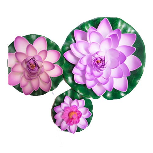 Simply Pond Artificial Purple Lilies (3 Pack) - Charterhouse Aquatics