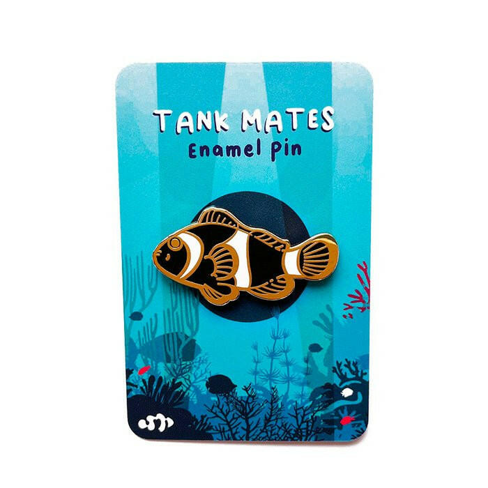 Tank Mates Clownfish (Black) Enamel Pin - Charterhouse Aquatics