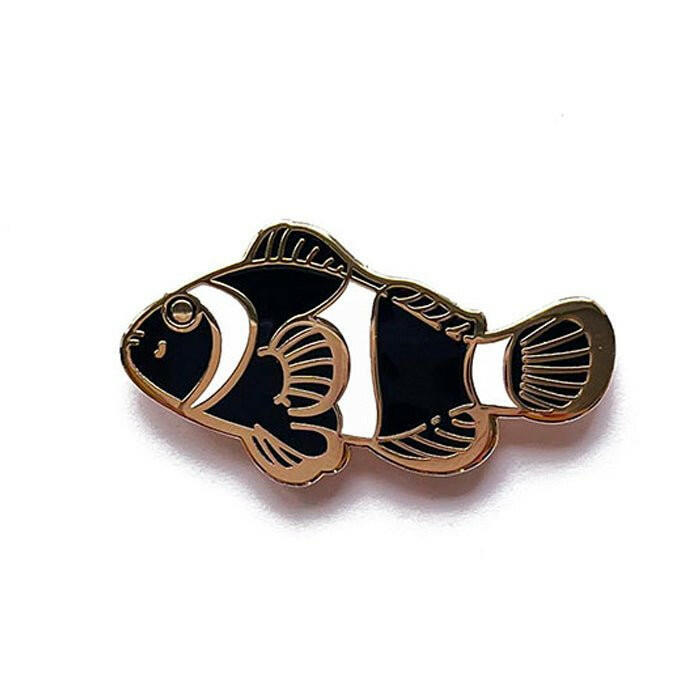 Tank Mates Clownfish (Black) Enamel Pin - Charterhouse Aquatics