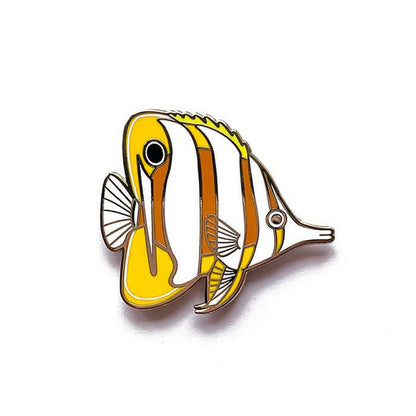 Tank Mates Copperband Butterfly Enamel Pin - Charterhouse Aquatics