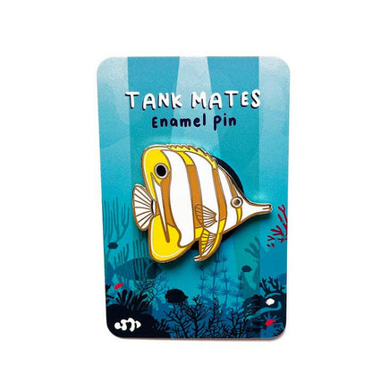 Tank Mates Copperband Butterfly Enamel Pin - Charterhouse Aquatics