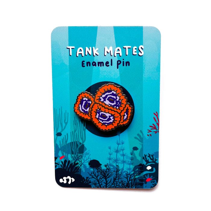 Tank Mates Orange Zoa Enamel Pin - Charterhouse Aquatics