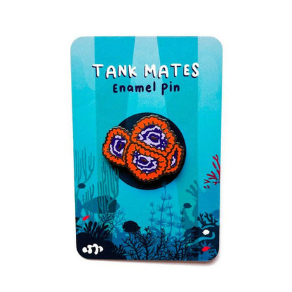 Tank Mates Orange Zoa Enamel Pin - Charterhouse Aquatics