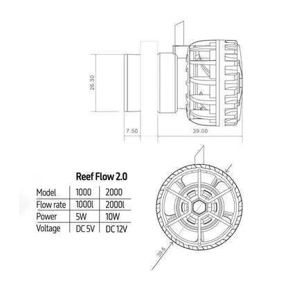 TMC Reef Flow 2.0 2000 DC Nano - Charterhouse Aquatics