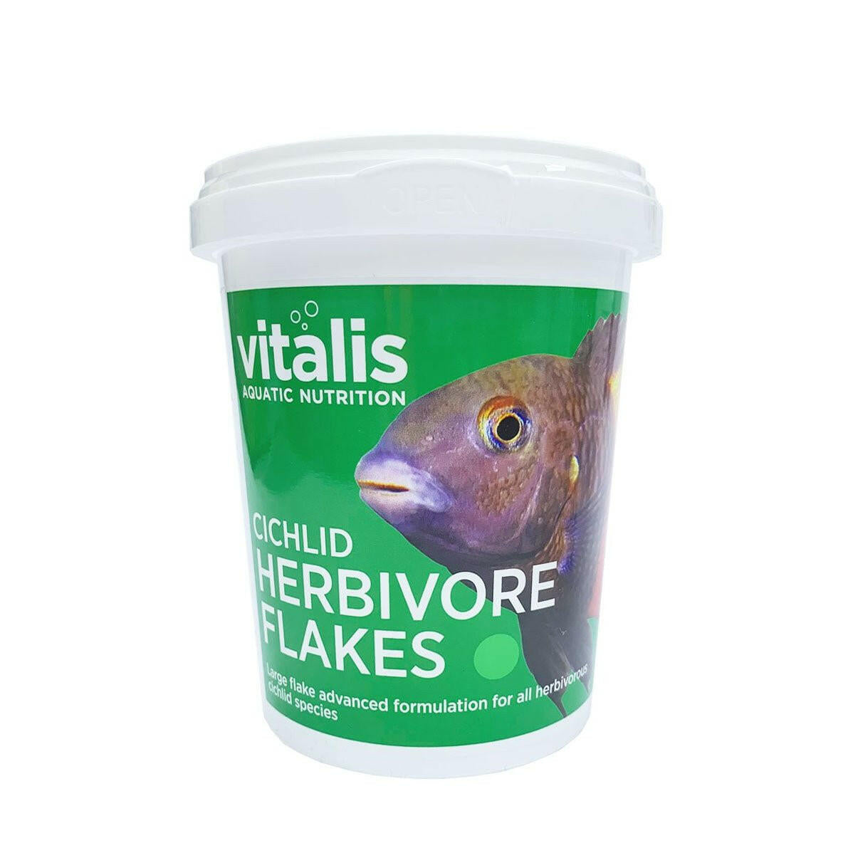 Vitalis Cichlid Herbivore Flakes 250g - Charterhouse Aquatics