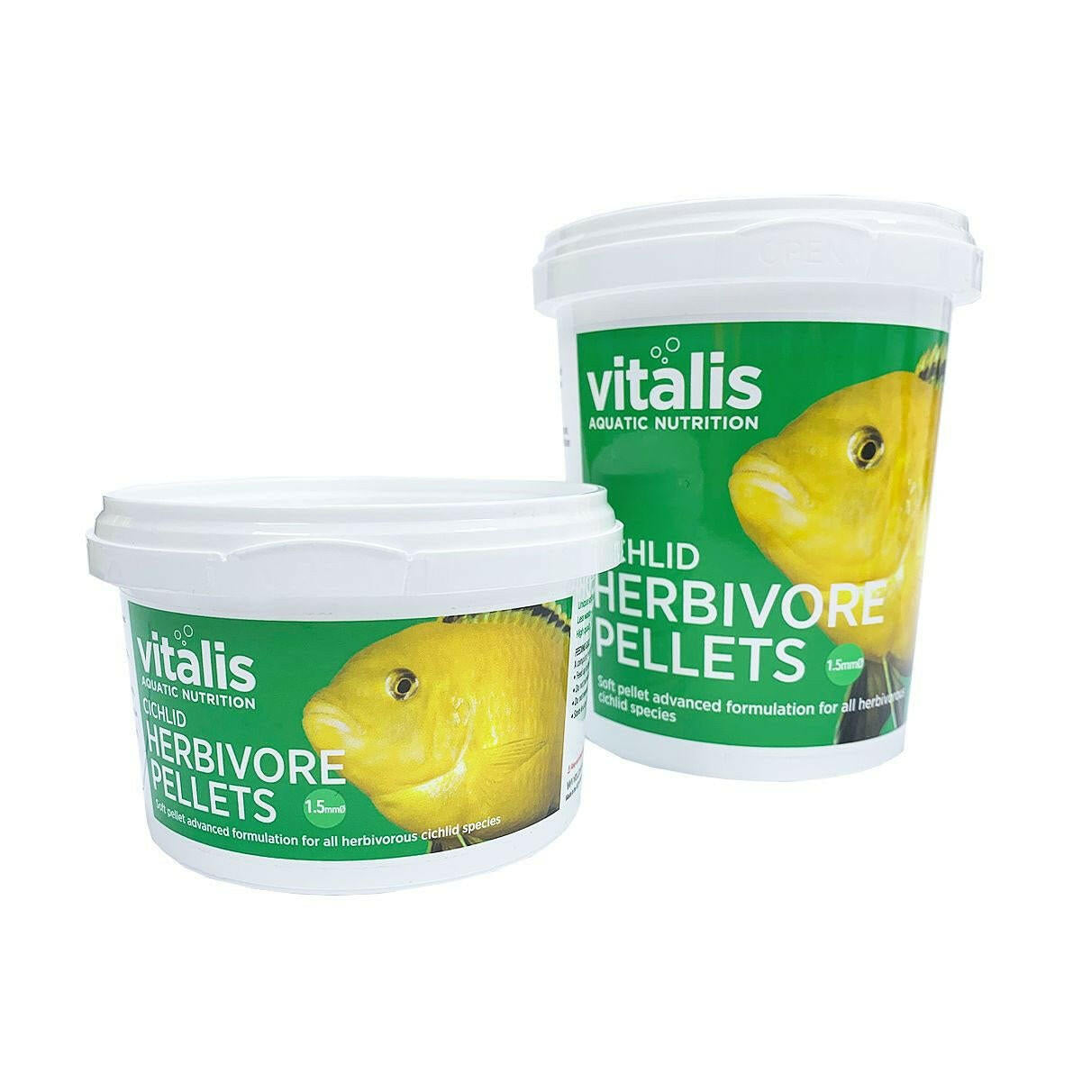 Vitalis Cichlid Herbivore Pellets 140g - Charterhouse Aquatics