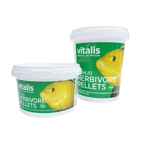 Vitalis Cichlid Herbivore Pellets 140g - Charterhouse Aquatics
