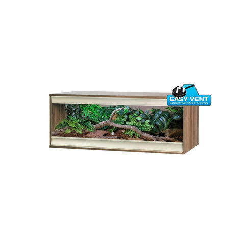 Vivexotic Viva+ Terrestrial Vivarium - Large-Deep Walnut 115x61x50cm - Charterhouse Aquatics