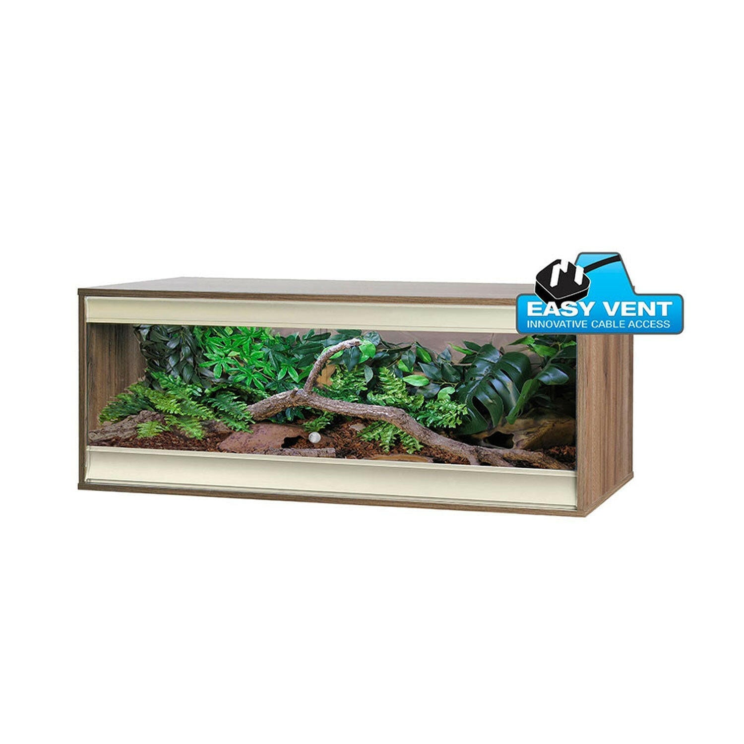 Vivexotic Viva+ Terrestrial Vivarium - Large Walnut 115x49x50cm - Charterhouse Aquatics