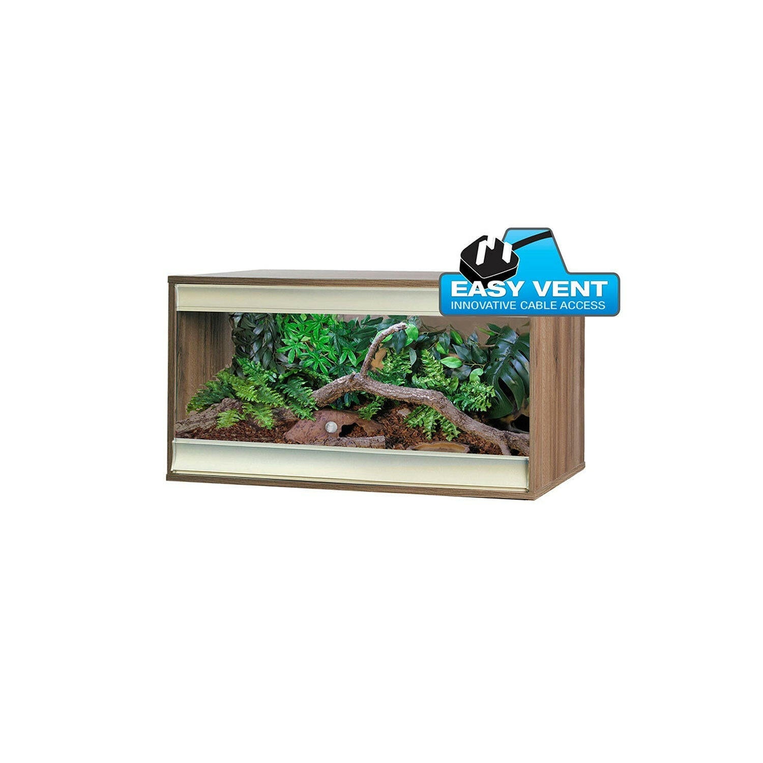 Vivexotic Viva+ Terrestrial Vivarium - Medium Walnut 86x49x50cm - Charterhouse Aquatics