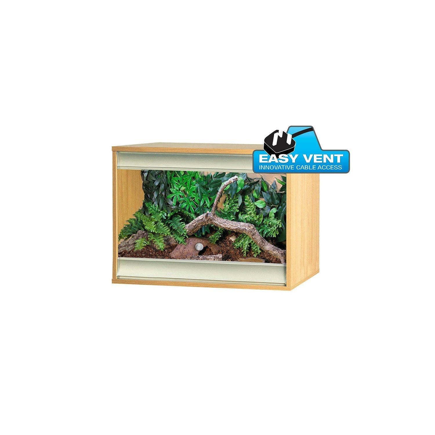 Vivexotic Viva+ Terrestrial Vivarium - Small Oak 57.5x49x50cm - Charterhouse Aquatics