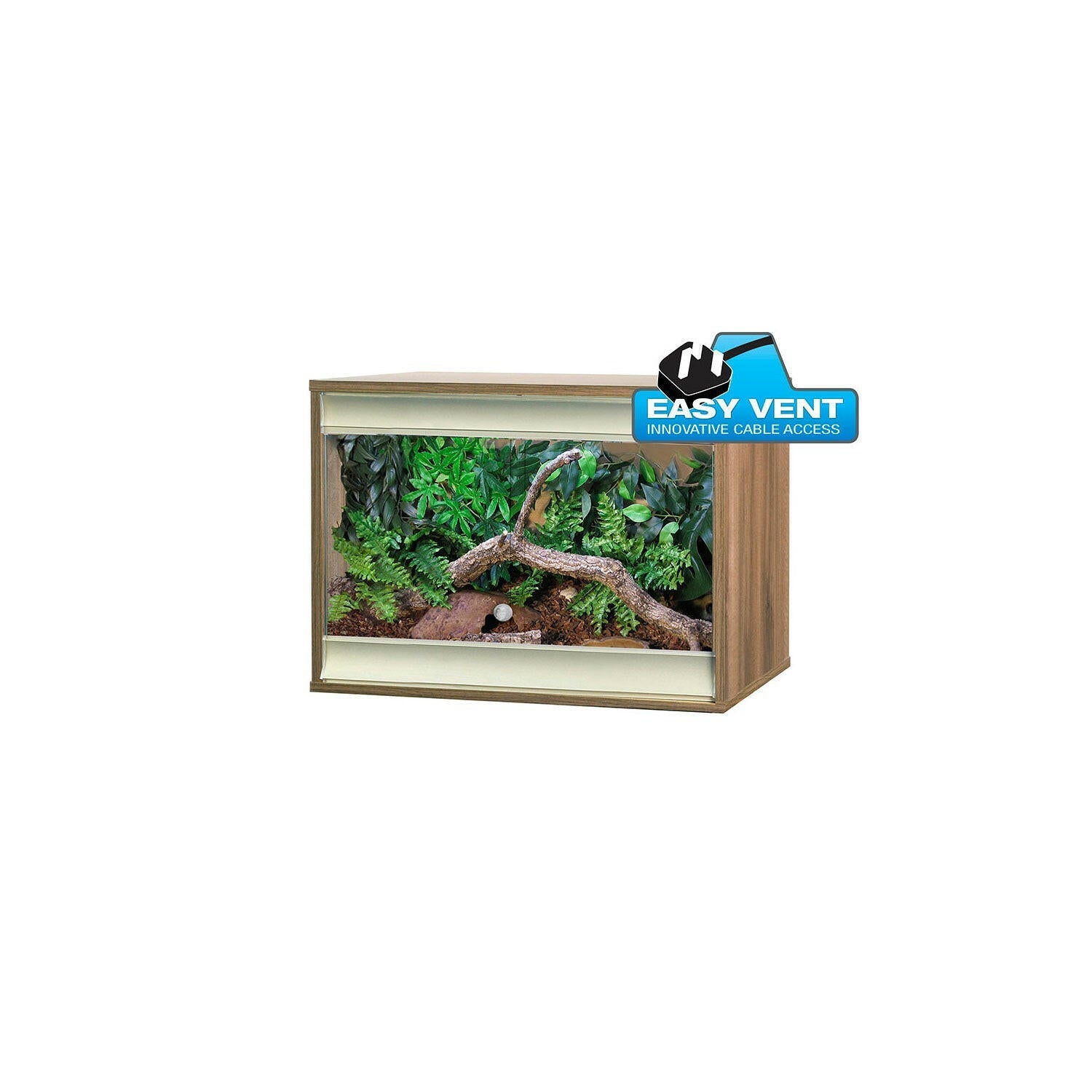 Vivexotic Viva+ Terrestrial Vivarium - Small Walnut 57.5x49x50cm - Charterhouse Aquatics