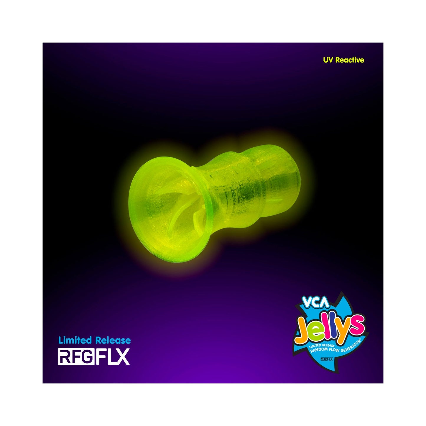 Vivid Creative Flex 1/2in RFG Nozzle Jelly Limited Edition - UV Yellow - Charterhouse Aquatics