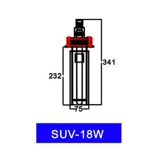Wavereef Drop in UV 4" 18w - Charterhouse Aquatics