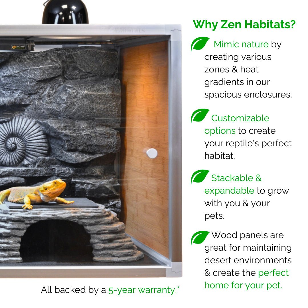 Zen Habitats Meridian Wood Reptile Enclosure - 122x61x61cm - Charterhouse Aquatics