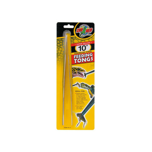 Zoo Med 10in Stainless Steel Feeding Tongs - Charterhouse Aquatics