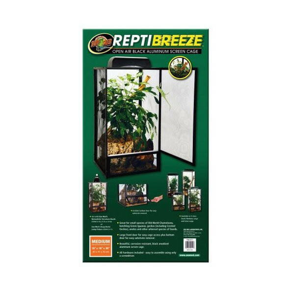 Zoo Med ReptiBreeze Screen Cage Medium 41x41x76cm - Charterhouse Aquatics