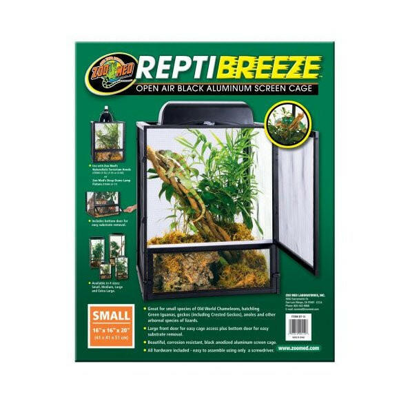 Zoo Med ReptiBreeze Screen Cage Small 41x41x51cm - Charterhouse Aquatics